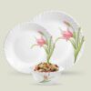DINNER SET 44 PCS FLAMING RED