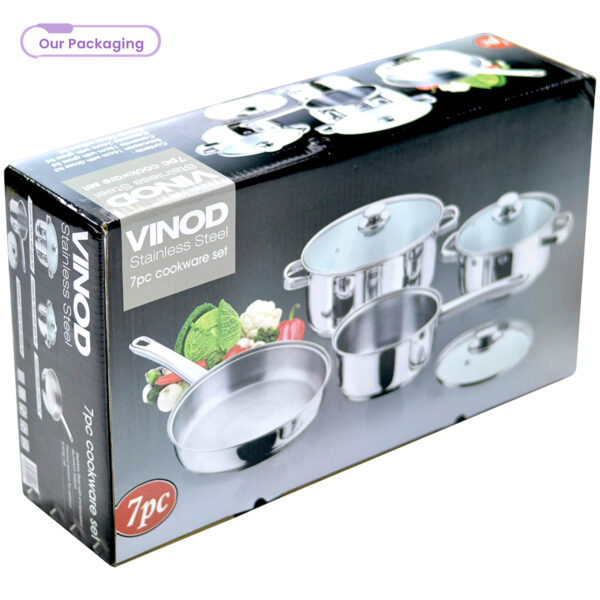 7 PC COOKWARE 16/18/24 GLASS LID 7COOK