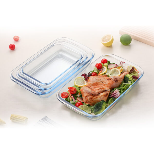 GLASS BAKING DISH 3 PCS SET 1.0+1.6+2.2L