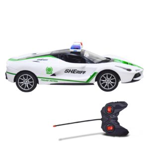 Police Toy Car Remote Control Police Toy Car Police Model Cars Mini Remote Control Cars Controlled By AA Batteries Perfect For Birthday Gifts for Kids Ages 3-8.27-18J