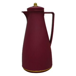 VACCUM FLASK WITH PINK GLASS 1000ml Insulated Coffee Pitcher, Insulated Coffee and Tea Drinking Pitchers for Tea and Milk Drinks with Aesthetic Design, Durable, Stylish and Completely Functional Coffee Pitcher