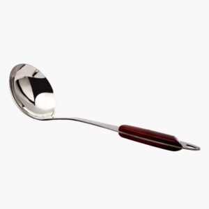 Sweet Home Highly Durable Stainless Steel Ladle with Wooden Design Handle & Dishwasher Safe BH3117