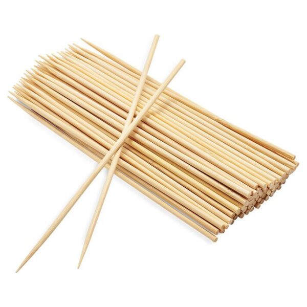 Hot Grill 50 PCS Bamboo Skewers Sticks Natural Wooden Food Grade Sticks Barbeque, Grilling, Appetisers, Food Picks, Cocktail.HG6197