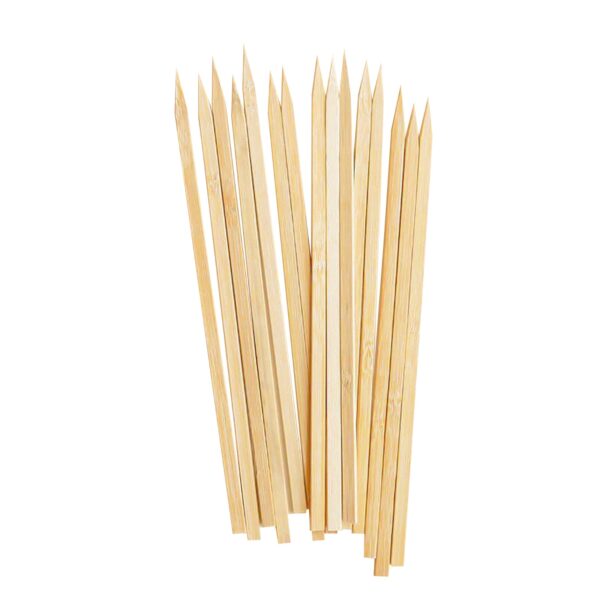 Hot Grill Bamboo Skewers Sticks (25Pcs) Natural Wooden Food Grade Sticks Barbeque, Grilling, Appetisers, Food Picks, Cocktail.HG6198