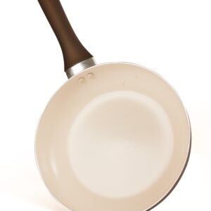 Sweet Home 30CM Ceramic Frying Pan-Grey/Cream - PFOA-Free, Oven Safe, Heat-Resistant Handle, and Induction Compatible.SHC354