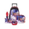 MARVEL SPIDERMAN BE GREATER BE YOURSELF 5-in-1 School Gear with 16-inch Kids Trolley Backpack - Extendable Telescopic Trolley, Soft Rubber Pullers, Thermal Insulation Lunch Bag, and Water-Resistant School Set
