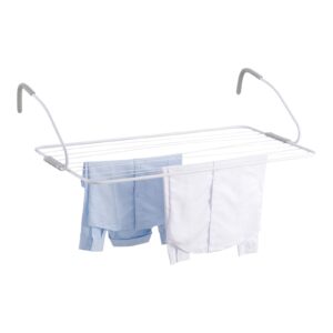 Sweet Home Metal Steel Folding Drying Rack Non Slip Dress Rack Small Folding Washing Line Clothes Dryer for Clothes Balcony Laundry Hanger Window Hanging Laundry Organiser.SH234